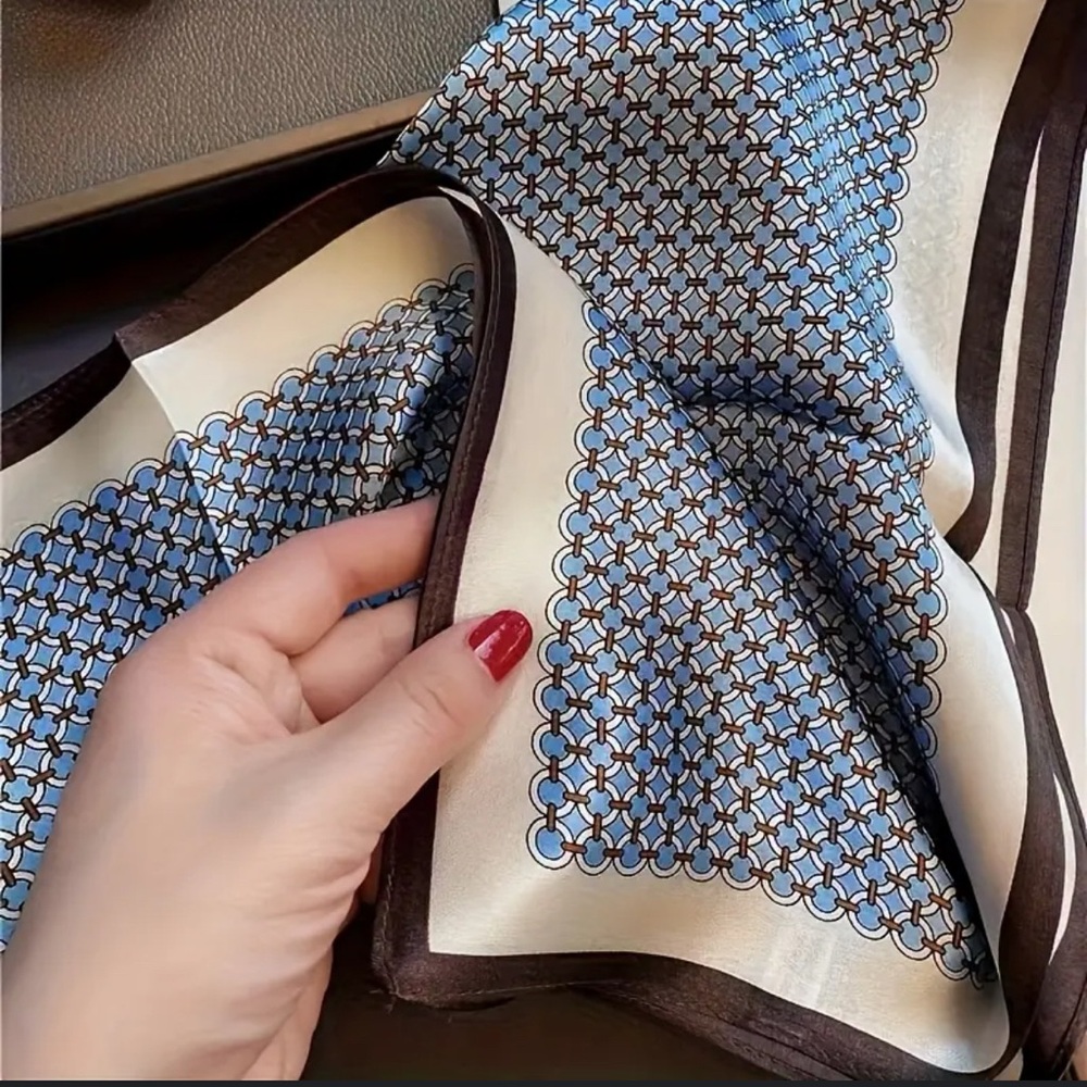 Women’s bag/scarf blue Satin NIP